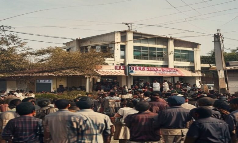 मनियारी थाना परिसर में ग्रामीणों का भारी विरोध, पुलिस की कार्यशैली पर खड़े किए सवाल